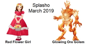 Red Flower Girl and Glowing Ore Golem